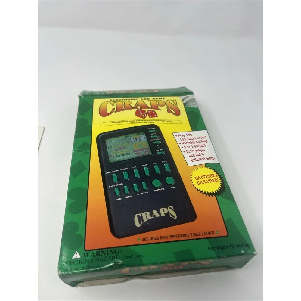 Vtg RADIO‎ SHACK Handheld Electronic Craps Game Tested In Box,Instruction 1996
